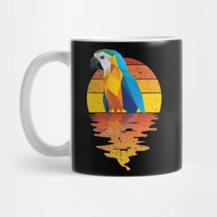 Vintage cute bird reflected on lights of moon Mug